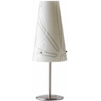 Lámpara de mesa Isi gris, E14, 1x C35, 40W, con interruptor a cordón