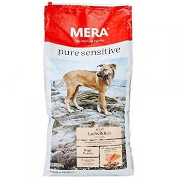 Mera Pure Sensitive Adult - Pienso de salmón y arroz para Perros, para la Dieta Diaria de Perros con alergias alimenticias