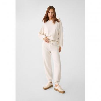 Soft-Touch Ecru Joggers M