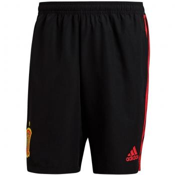adidas Federación Española de Fútbol Pantalones Cortos, Hombre, Negro/Rojo, XL