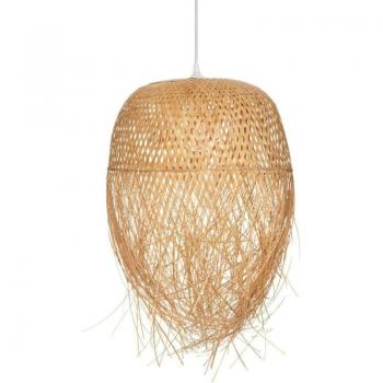 Lámpara de suspensión Elis de bambú D40 cm Atmosphera créateur d'intérieur / Lámpara de techo de bambú Nahia Ø40x60cm