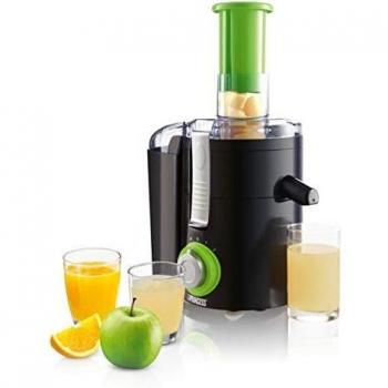 Licuadora Princess 202040 Negra, Extractor de Zumo, 250W, con 2 Velocidades + Pulso, Tubo de Alimentación de Gran Diámetro y Contenedor de Pulpa Desmontable