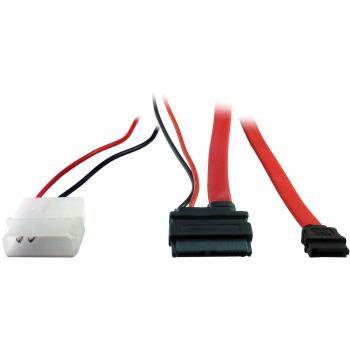 Cable Slim DVD SATA con alimentación 0,6 m