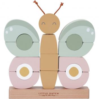 Mariposa Encajable Montessori de madera Little Dutch