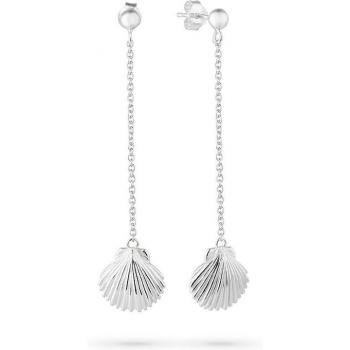 Pendientes Radiant Shell de plata plateado con detalle elegante