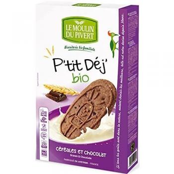 Le Moulin du Pivert Galletas de Desayuno con Cereales y Chocolate Bio Vegan 190g