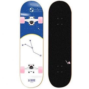 Z-Meng Zhong Skateboard, 31 Pulgadas Pro Skateboard Completo, Monopatín De Arce De 7 Pisos, Adecuado para Niñas, Niños, Adolescentes, Niños De 6 A 12 Niños Que Usan Patinetas.