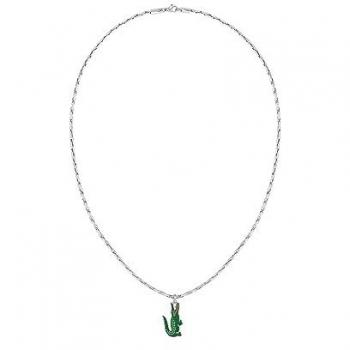 Lacoste Arthor Men's Steel Necklace with Logo and Enamel, 56cm