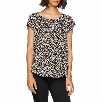 Only Onlvic S/S AOP Top - Women's Regular Fit T-Shirt with Extended Back, Multicolour