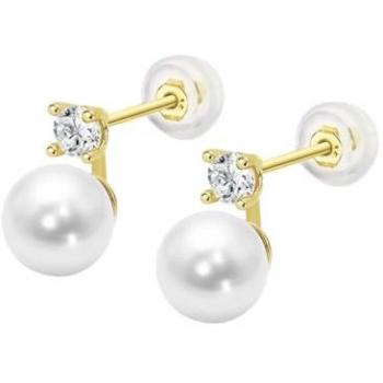 Pendientes de Oro 9K Brillantes para Mujer Time Road HIN00381/6