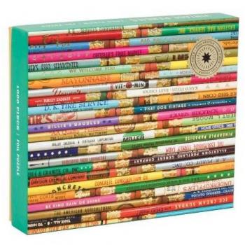 Phat Dog Vintage Pencils 1000 Piece Foil Stamped Puzzle