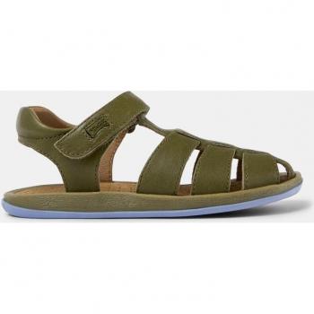 CAMPER Bicho Sandals for Girls - Green, Smooth Leather, Size 33 and Size 1