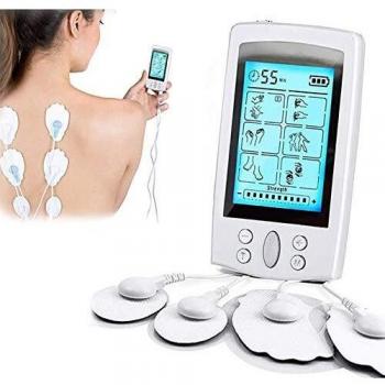 Electroestimulador TENS y electroestimulación muscular, 16 Modos 2 Canales USB Recargable Masajeador Electro para el Cervical/Piernas/Abdominal/Espalda/Cuello
