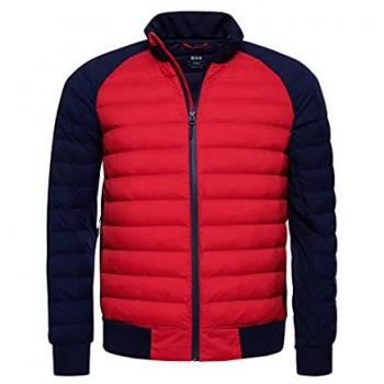 Superdry Chaqueta Motion Hybrid para Hombre, Color Rojo Apple, Talla XXL