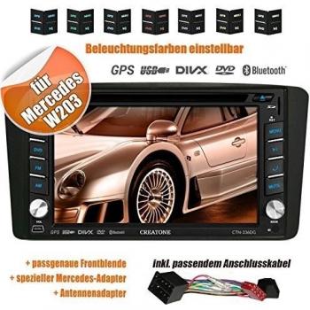 2DIN Auto Radio Creatone V de 336dg para Mercedes Clase C W203 