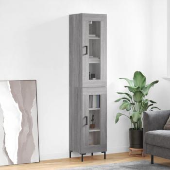 Armario alto Sonoma gris 34,5x34x180 cm madera multicapa