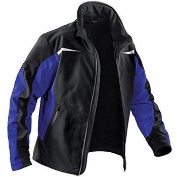 Chaqueta Softshell Unisex KÜBLER 1241 XL Negro/Azul, Resistente al Viento y Agua