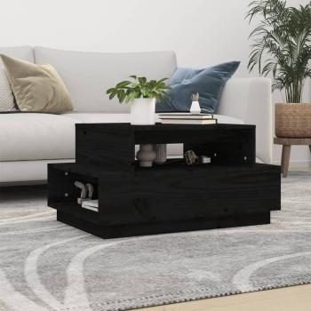 Mesa de centro madera maciza de pino 80x55x40,5 cm Natural/Blanco/Gris/Negro - Mesita de Salón o Comedor o Auxiliar Mesa de Café