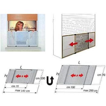 Marco Mosquitera Dasko para persianas persiana cm 75 x 100 extensible Reversible