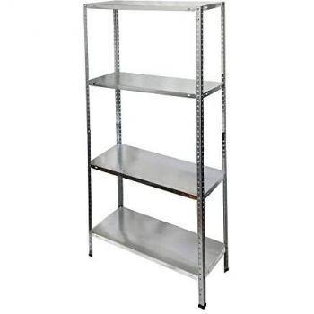 ORYX 21030555 Estanteria Acero Galvanizado con 4 150x75x30 cm. Baldas Ajustables. Peso Maximo 120 Kg, Multicolor, Extra Large