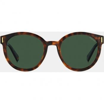 Polaroid Women's Round Havana Sunglasses with Polarized Lenses PLD 6185/S