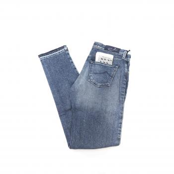 Jacob Cohen Blue Cotton Jeans - W28, Straight Fit, Female, Slim Fit, Fringed
