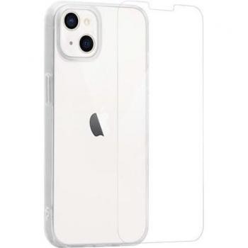 Funda Myway TPU transparente compatible con Apple iPhone 13 Mini + protector de pantalla de vidrio templado plano