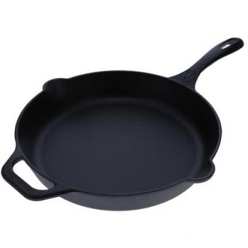 Sartén de Hierro Fundido Esmaltado Victoria 25cm, Inducción, Apta para Fuego, Barbacoa y Horno, Libre de Tóxicos sin PTFE ni PFOA