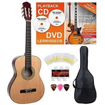 Set de Guitarra Clásica 3/4 AS-851 con Accesorios para Principiantes: Guitarra, Funda, Cuerdas de Nylon, Libro de Aprendizaje, 3 Púas y Afin
