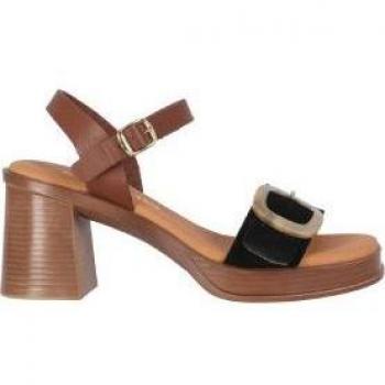 Chika10 Leather NEW GODO 04 Sandalia de Tacón Negro/Black