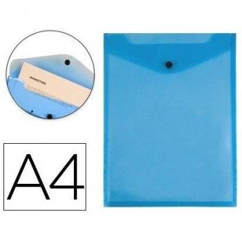 Carpeta liderpapel dossier broche polipropileno din a4 formato vertical azul transparente 50 hojas