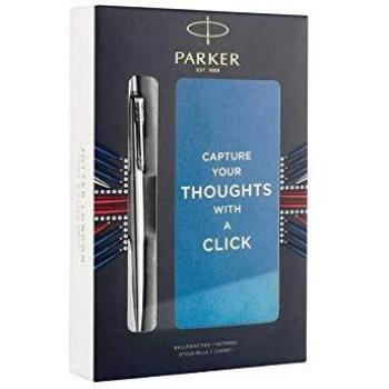 PARKER SET BOLÍGRAFO JOTTER ACERO CT + BLOC NOTAS