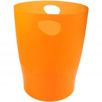 Linicolor – 26,3 x 26,3 x 33,5 cm Eco papelera – naranja translúcido