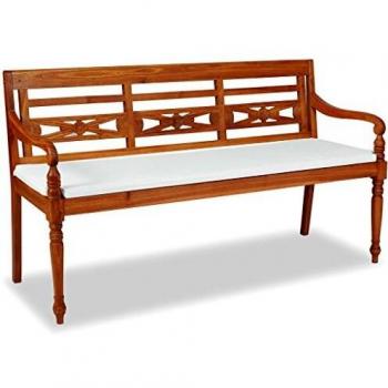 Teak Batavia Bench with Cushions 150 cm (59.1)