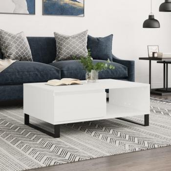 Mesa de salón blanca 90x60x35 cm en madera de ingeniería multicapa vidaXL