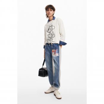 Jogger Vaquero Corto de Mujer Desigual Regular Fit
