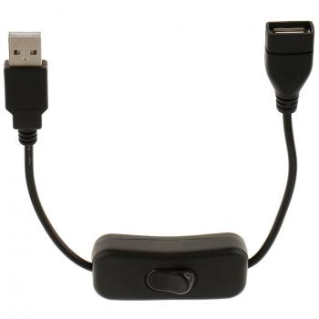 USB Mancho a Hembra Cable de Extenstion con Interruptor de Encendido Apagado