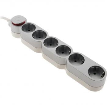 Regleta ZENITECH con 6 enchufes de 1,5 m (278037)