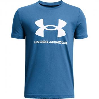 Camiseta de niños Under Armour Sportstyle Logo, manga corta, material transpirable, diseño clásico con logo de la marca en el pecho, adecuada para actividades deportivas y uso diario