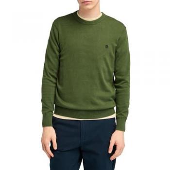 Timberland Williams River Eco-Friendly Cotton Round-Neck Sweater for Men in Green, Size XL