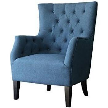 habitatetjardin Sillón escandinavo Duchesse en Tela - Azul Oscuro