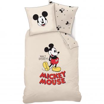 Disney Ropa de Cama Mickey Funda de edredón + Funda D Almohada, algodón, Crudo, 140 x 200 cm