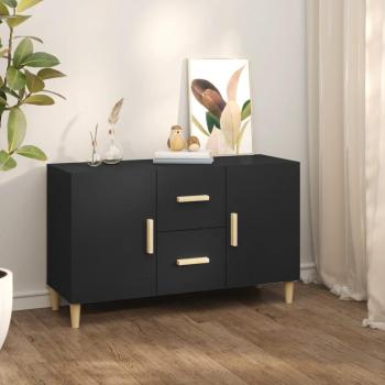 Aparador negro de madera multicapa 100x36x60 cm