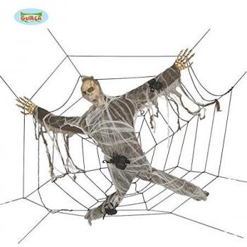 Colgante zombie en telaraña 360 cms.