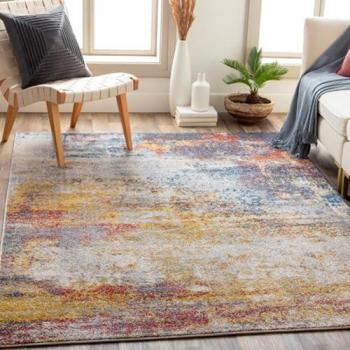 Alfombra Moderna Abstracta Multicolor de Pelo Corto 80 x 220 cm - Surya Sarasota