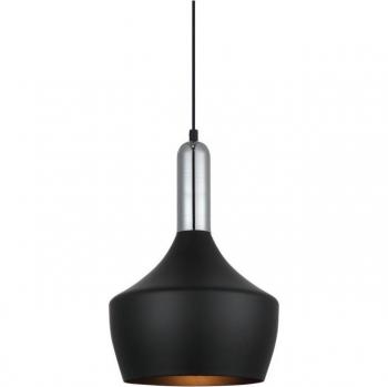 Lámpara colgante moderna Ophelia Black, Italux - Ophelia - Lámpara colgante moderna negra 1 luz, E27
