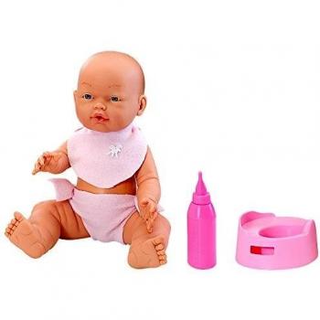 Rosa Toys- Muñeco bebé con orinal, Multicolor