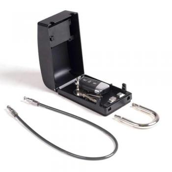 Surflogic Candado de Seguridad para Guarda Llaves con Doble Sistema, Unisex-Adulto, Color Negro, Tamaño XL