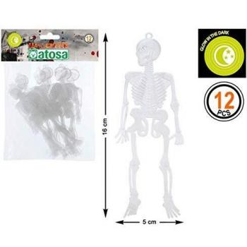 Atosa B/Sol. Esqueleto 25X15 Glow IN The Dark 12 U 38833