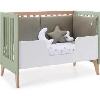 Cuna-escritorio 60x120 cm (2en1) madera/verde-oliva · Nexor C187R-M5695  Alondra